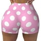 thumbnail image 2 of Fotbe Pink And White Polka Dot Shorts Sin Costuras – Shorts Deportivos de Cintura Alta para Mujer, Elásticos para Gimnasio, Yoga, Running o Ciclismo-Medium, 2 of 8