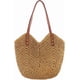 thumbnail image 1 of Bolso de mano de paja de gran capacidad, tela a mano, bolsa de hombro hueca para mujer, bolsa de viaje de verano, playa, 1 of 3