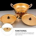 thumbnail image 5 of LOLIPPYY Korean Style Noodle Bowl Aluminum Heating Pot Golden 1Set, 5 of 7