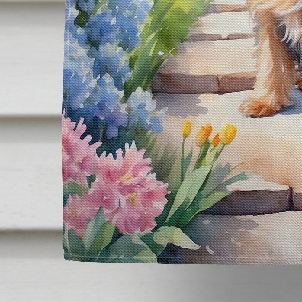 Yorkshire Terrier Spring Path House Flag 28 in x 40 in