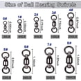 thumbnail image 2 of Ball Bearing Swivels Fishing Tackle,20pcs Barrel Swivels High Strength Stainless Steel Welded Rings, 2 of 6