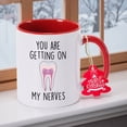 thumbnail image 3 of Funny Dental Anatomy Tooth & Nerve Chart Ceramic Mug - 11oz (350ml) Dentist Gift, Student Present, Christmas/Birthday/Nurse Appreciation Cup with Toothache Humor, Hand Wash Only Coffee Tea Cup, 3 of 9