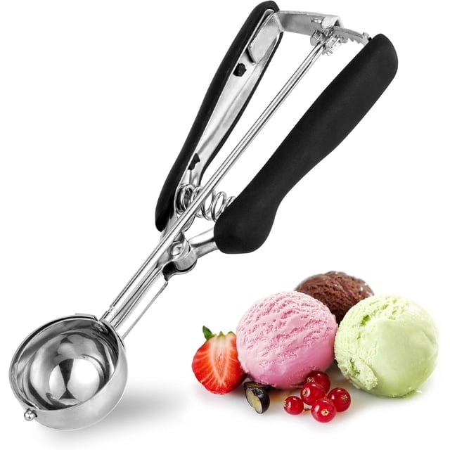 Small Cookie Scoop Set - Include TSP Cookie Dough Scoops Ice Cream Scoopers Stainless Steel Cookies Scoops for Baking Good Soft Grips Quick Trigger Release