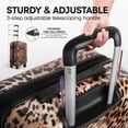 thumbnail image 4 of 3 Piece Hardside Luggage Set PC Lightweight Expandable Suitcase with Spinner Wheels TSA Lock, 20"/24"/28",  Leopard, 0028#18, 4 of 11