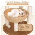 thumbnail image 5 of Sennaux 54" Rattan Cat Tree Tower for Large Cats with Capsule Hammock Cat Scratching Post, 5 of 7