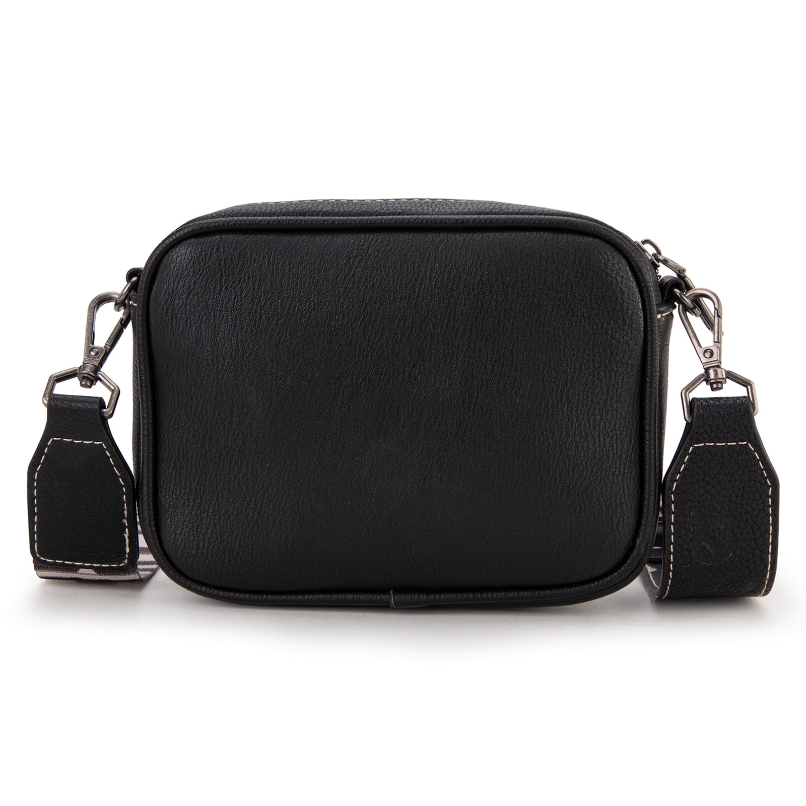 Wrangler Crossbody Bag for Women Aztec Mini Crossover Purse with Guitar Strap, Black