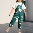 thumbnail image 2 of Ruyang Girls Overalls Cute Floral Print Adjustable Straps Straight Jumpsuit Summer Loose Fit Casual Trendy Rompers for Teens, 2 of 4