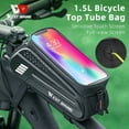 thumbnail image 5 of WEST BIKING Bike Bag West Biking Bag 1.5L Top Frame Bag Waterproof With Earphone Hole, 5 of 9