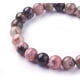 thumbnail image 3 of Pulsera de cuentas de rodonita (1 unidad) - Pulsera elástica de cuentas de rodonita natural - Pulsera elástica de cuentas redondas - Conjunto de pulseras multicapa, 3 of 4