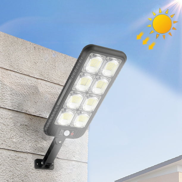 Farolas solares para exteriores, luces de estacionamiento solares, sensor de movimiento inalámbrico, luz de pared de seguridad solar con 3 modos para jardín, calle y patio.