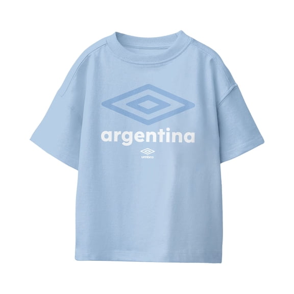 Umbro Kids Argentina Diamond Logo T Shirt (Light Blue, XS-XL)