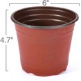 thumbnail image 3 of 50 Pcs 6 Inch Plants Nursery Reusable Plastic Seed Starting Pots, 3 of 4