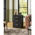 thumbnail image 7 of GALAXHERO 3 Drawer Night Stands for Bedroom, Black Tall Nightstand with Storage Cabinets, Wooden Bedside Table End Table for Living Room, 7 of 7