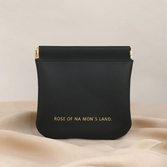 Washranp Women Cosmetic Bag,Faux Leather Waterproof Multifunctional Portable Lipstick Storage Bag with Automatic Closes for Travel Outdoors