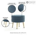 thumbnail image 4 of Manhattan Comfort Bailey Ottoman in Blue with Solid Wood Base & Gold Feet, 4 of 10