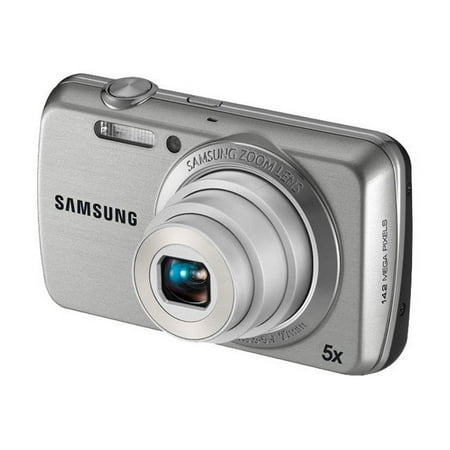 Samsung PL20 - Digital camera - compact - 14.2 MP - 720p - 5x optical zoom - silver