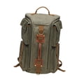 thumbnail image 2 of Mochila de lienzo impermeable, bolsa de viaje para caminar por el trabajo al aire libre para acampar Verde, 2 of 8