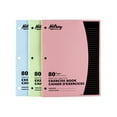 thumbnail image 1 of Hilroy Exercise Books, 3 pack, 7mm ruled paper with margin, Composition Books  10-7/8" X 8-3/8", Ruled, 80 Pages, Assorted Colours, 1 of 5