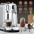 thumbnail image 4 of Qenwkxz 6pcs Reusable Espresso Capsules 304 Stainless Steel Refillable Coffee Pods with 200 Aluminum Foils Seals Reusable Coffee Capsule Kit with Brush Spoon for Some Portable Coffee Machines, 4 of 11