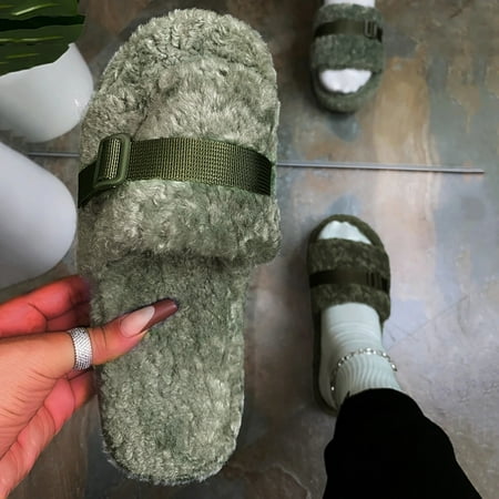 

Tangnade Slippers for Women on Sale Fashion Casual Warm Platforms House Slippers Open Toe Shoes