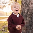 thumbnail image 2 of Younger Tree Baby Boy Sweater Toddler Fall Knit V Neck Pullover Long Sleeve Top Sweatshirt Clothes for 3-4T, 2 of 7