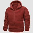 thumbnail image 2 of JHLZHS Men Jacket Male Winter Solid Color Plus Velvet Sweater Long Sleeve Hooded Warm Loose Jacket Fringe Jacket 459, 2 of 3