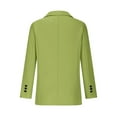 thumbnail image 6 of Htigea Dressy Suit Jacket for Women 3/4 Sleeve Business Button Front Work Blazers Cardigans Coat Army Green,XXXL, 6 of 8