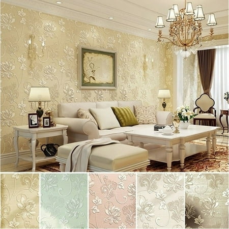 10M 3D Flower Pattern Wallpaper for Bedroom Living Room