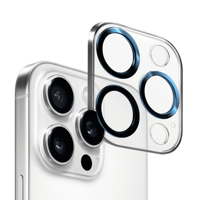 Mica de Cámara Cristal Deluxe 2mm para iPhone 16 Pro / 16 Pro Max – Protección Vidrio Templado Azul Profundo, Alta Claridad y Ajuste Perfecto