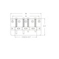 thumbnail image 3 of Accesorio de Instrumento Musical de Puente de Silla de Montar Bajo Eléctrico de Yuyangstore Puente de guitarra de 4 cuerdas, 3 of 8