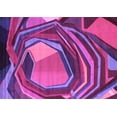 thumbnail image 1 of Ahgly Company Indoor Rectangle Abstract Purple Contemporary Area Rugs, 2' x 5', 1 of 4