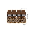 thumbnail image 3 of Qiopertar Non-Slip Waterproof Dog Shoes, Adjustable Anti-Slide Pet Socks for Small Medium Large Dogs, Breathable Paw Protectors for Walks Travel Indoor Outdoor Use, Brown, 3 of 6