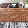 thumbnail image 2 of OUNONA Woven Basket Amarillo De Algas Marinas Con 3 Compartimientos Para Almacenamiento En Escritorio, 2 of 8