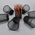 thumbnail image 7 of 1 Packs Wire Mesh Pencil Holder Metal Pen Cup Desk Pen Organizer Case Pencil Jar Black for Office Home, 7 of 7