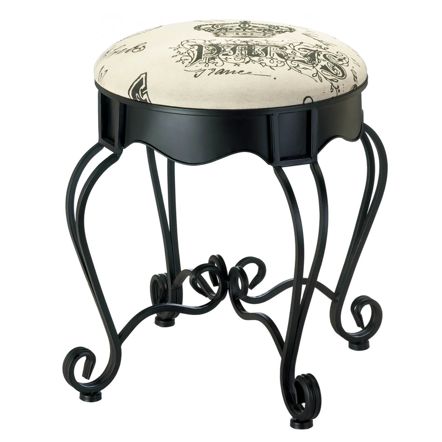Madeleine Paris Iron Vanity Stool Victorian Vanity Stool Seat