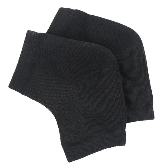1 par de calcetines de tacón hidratantes suaves y sólidos para hombres y mujeres, calcetines de tratamiento para el atención de Negro BLESIY Calcetines de gel humectantes
