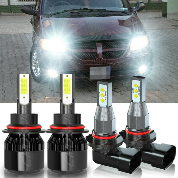Led Headlight Fog Light Bulbs Kit for 2003-2005 Dodge Ram 1500 2500 3500