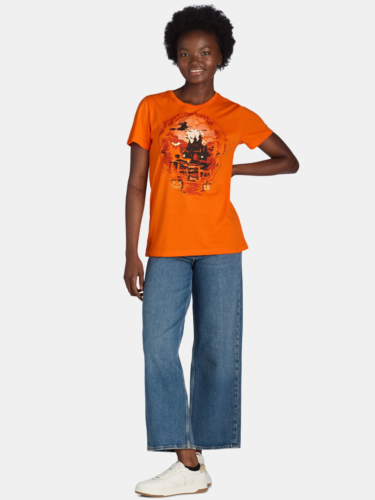 Way to Celebrate Women's Halloween Busy Night Tee, Sizes S-3XL