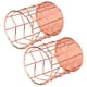 thumbnail image 4 of Portalápices redondo de oro rosa, cesta de almacenamiento de escritorio, caja organizadora de maquillaje de malla metálica, 2 uds., 4 of 5