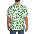 thumbnail image 5 of Xecao offers the St Patrick's Day4 for Men's Casual Short-sleeved Shirt, a button-up collared shirt with a pocket, perfect for beach vacations and yacht travel in the Medium size., 5 of 7