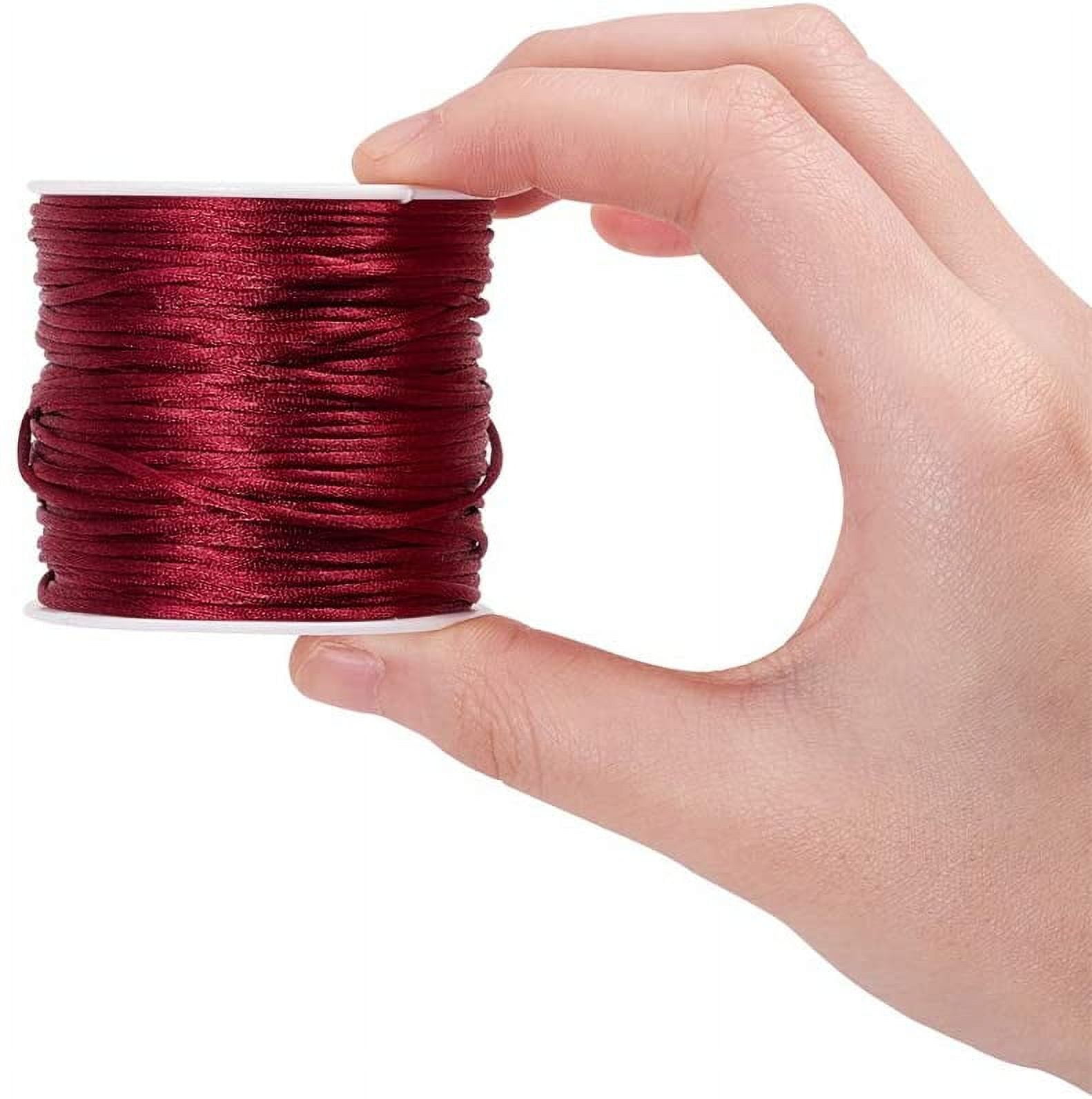 20 Colors 600 Yards 1mm Rattail Satin Nylon Trim Cord Silk Cord Beading String for Necklace Bracelet Beading Macramé Kumihimo Chinese Knot