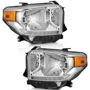 GEARZAAR Headlights For 2014-2021 Toyota Tundra Car Headlamps Pair Left+Right