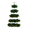 thumbnail image 3 of Nearly Natural 5ft. Artificial Wall Hanging Christmas Tree with 50 Warm White LED Lights, 3 of 10