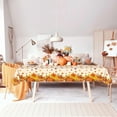 thumbnail image 5 of 4 Pieces Fall Tablecloth Maple Leave Theme Party Autumn Pumpkin Leaves Disposable Plastic Fall Thanksgiving Table Cover Decoration Supplies Favors, 5 of 5