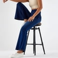 thumbnail image 4 of MYAOYI Womens High Waisted Flare Jeans Crossover Pull On Denim Pants, 4 of 8