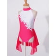 thumbnail image 2 of Doomiva Robes de Danse Lyrique Sans Manches pour Filles, Robe Tutu de Gymnastique, Robe de Patinage à Roulettes Rose Vif 6, 2 of 7