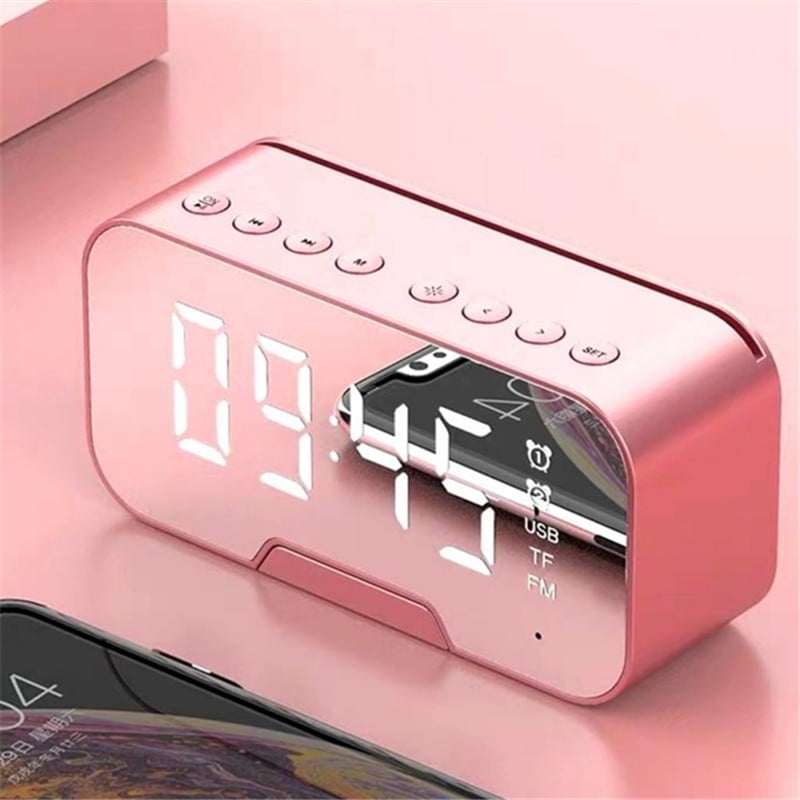 Bluetooth Alarm Clock Mirror Digital Alarm Clock Wireless Bluetooth