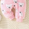 thumbnail image 7 of Gibobby Newborn Baby Bear Outfit Suit Girls Boys Fleece Jumpsuit Romper Hooded Winter Snowsuit Clothes(Pink,3-6 Months), 7 of 7