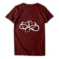 thumbnail image 4 of Busydd Womens Summer Tops Floral Plus Size Tops Short Sleeve Crewneck Shirts Soft Fashion Cute Blouses Loose Fit Basic Tees Casual Dressy Tops for Women, 4 of 7