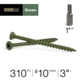thumbnail image 2 of Tornillos de cubierta Deck Plus #10 x 3, autoperforantes, verdes, 2,27 kg, 2 of 9